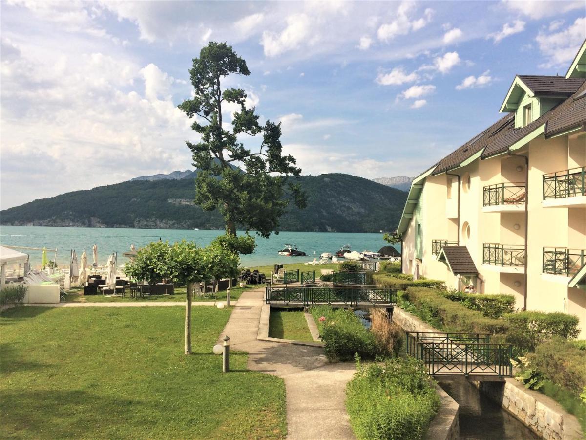 Lac Annecy plage privée, Duplex Baie des voiles Duingt Esterno foto
