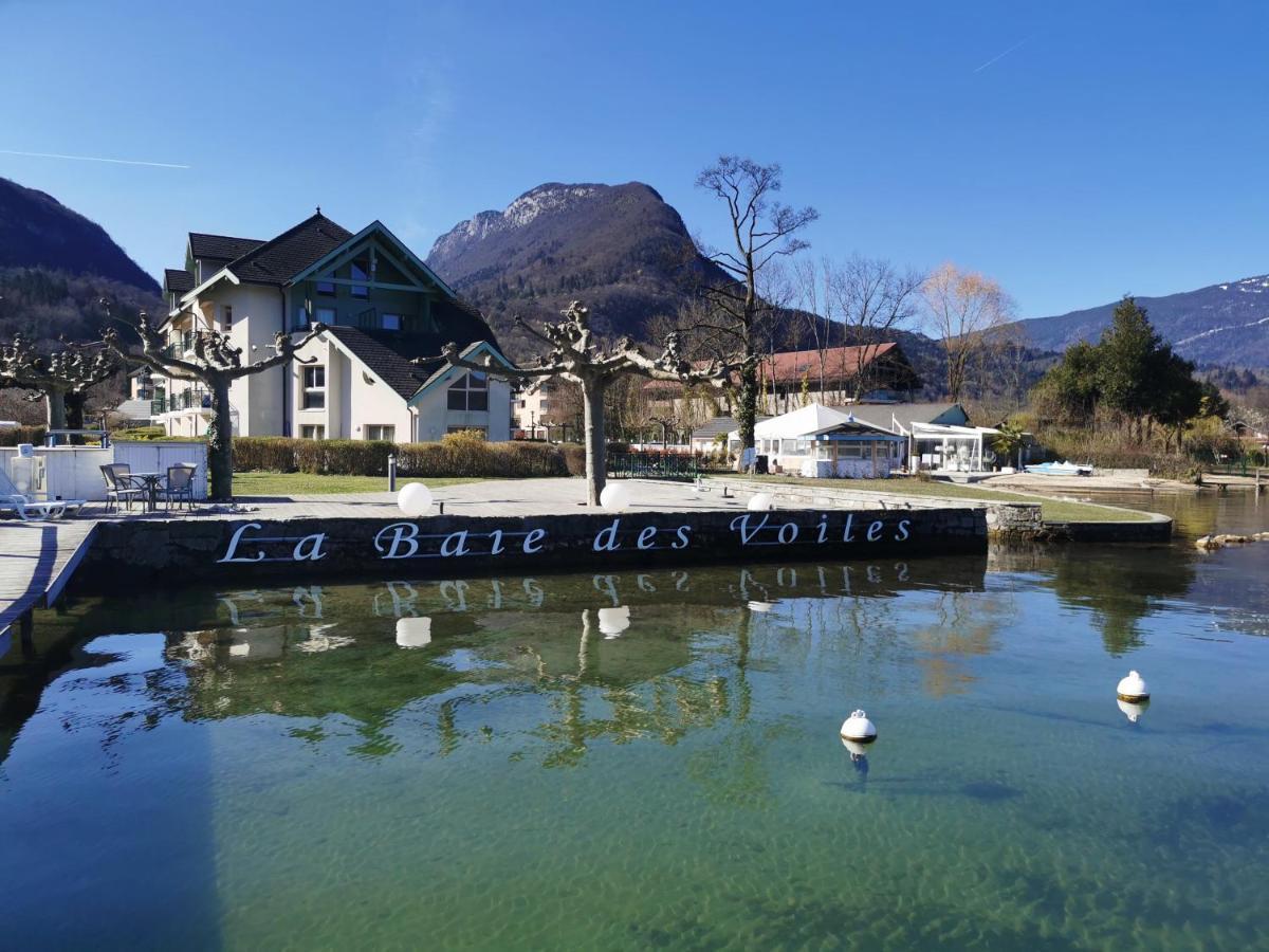 Lac Annecy plage privée, Duplex Baie des voiles Duingt Esterno foto