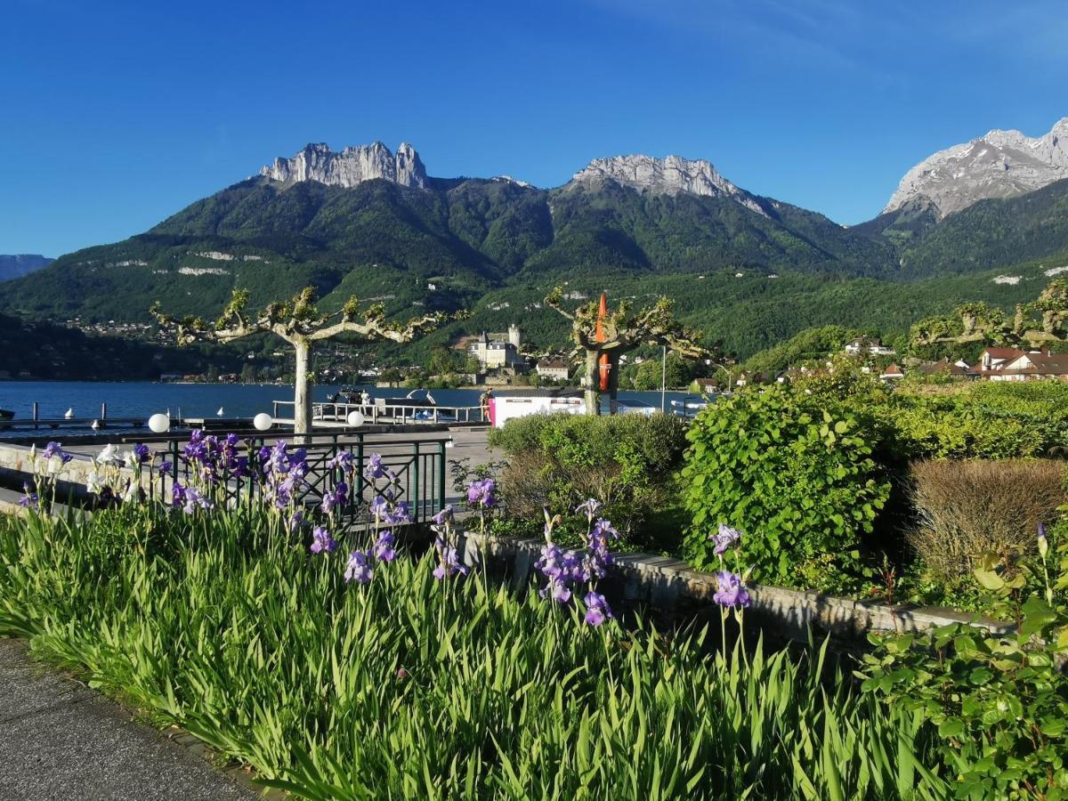 Lac Annecy plage privée, Duplex Baie des voiles Duingt Esterno foto