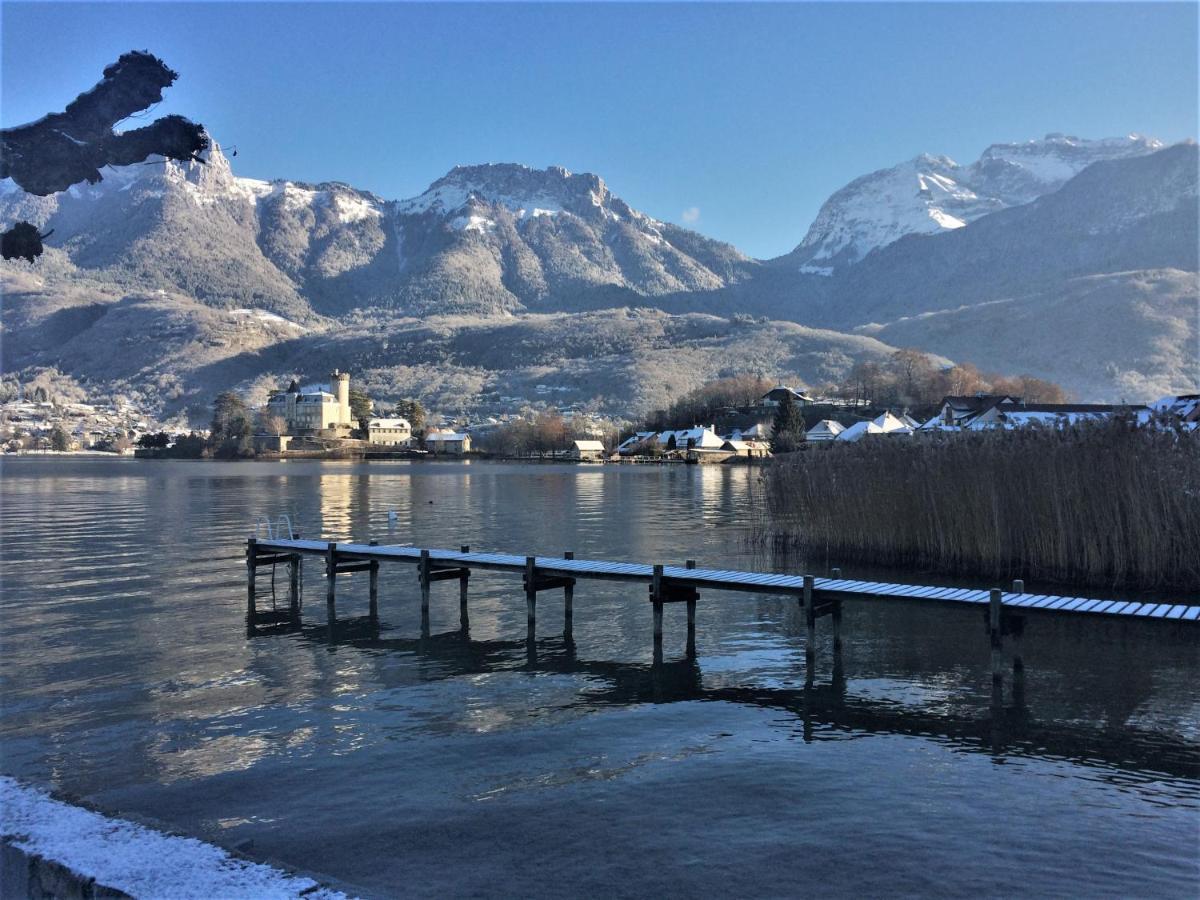 Lac Annecy plage privée, Duplex Baie des voiles Duingt Esterno foto
