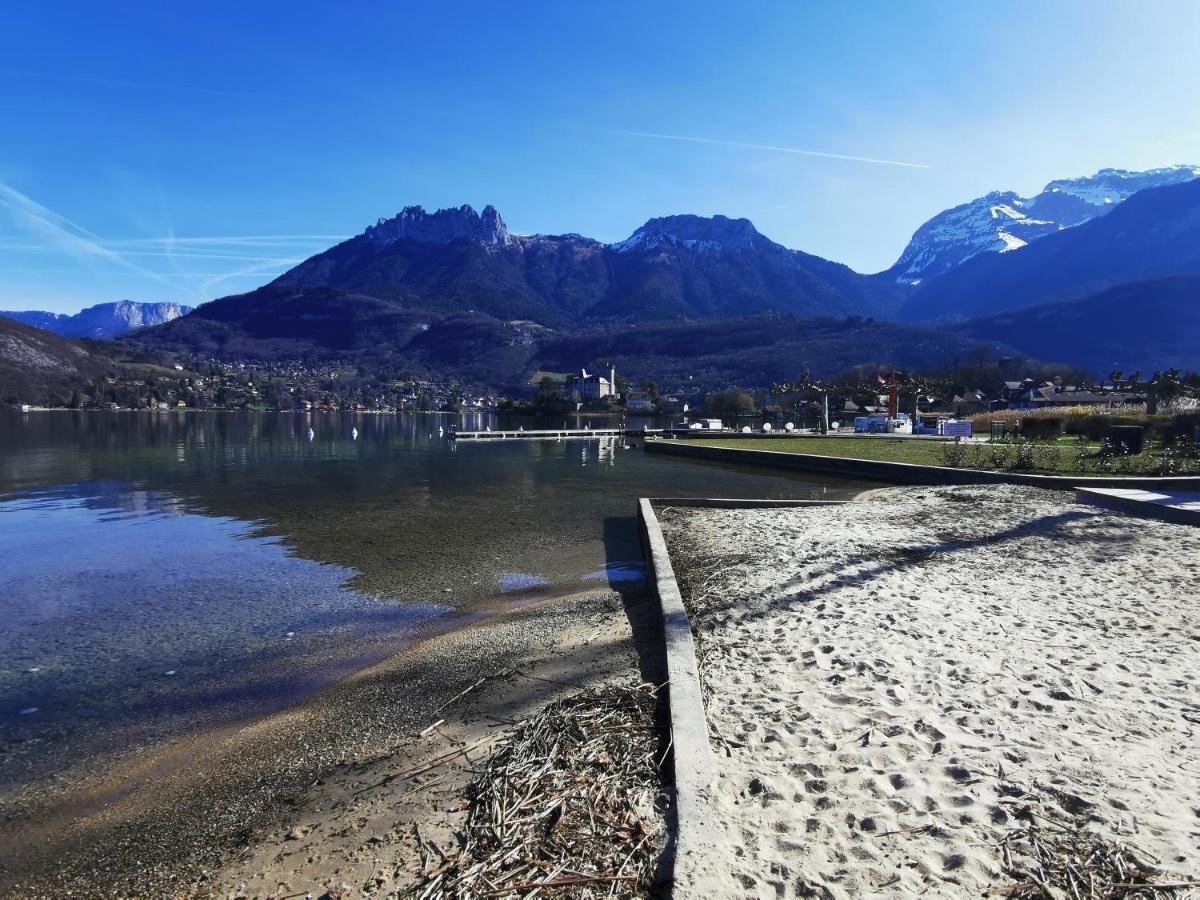 Lac Annecy plage privée, Duplex Baie des voiles Duingt Esterno foto
