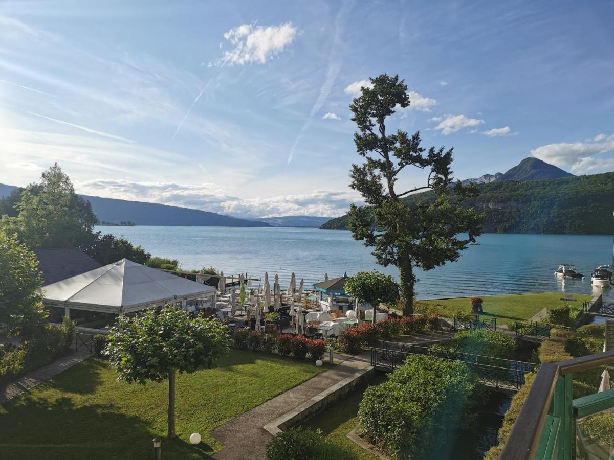 Lac Annecy plage privée, Duplex Baie des voiles Duingt Esterno foto