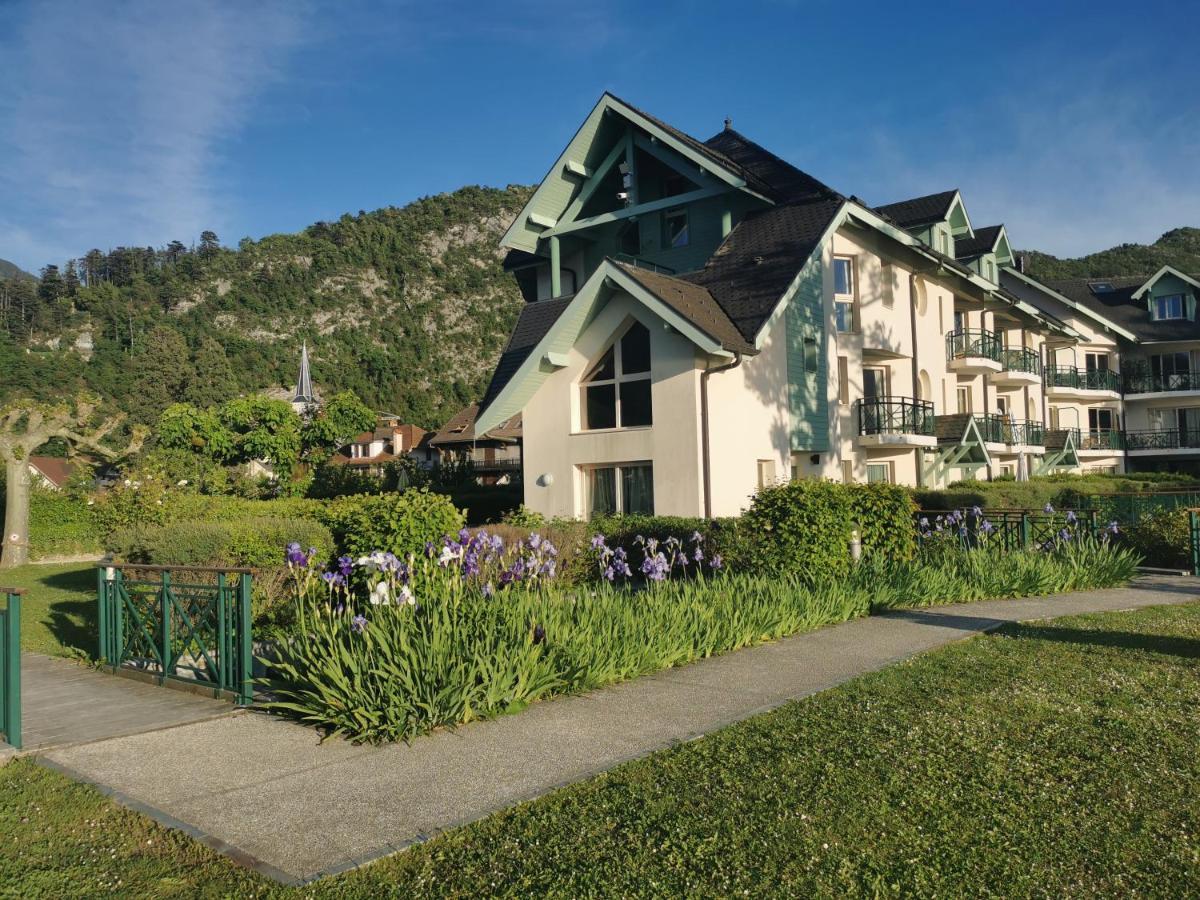 Lac Annecy plage privée, Duplex Baie des voiles Duingt Esterno foto